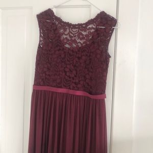 David’s Bridal Wine Formal Dress
